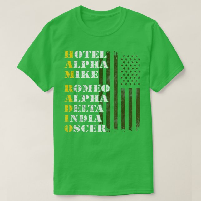 Amateur Ham Radio Operator Phonetic Alphabet T Shirt (Design framsida)