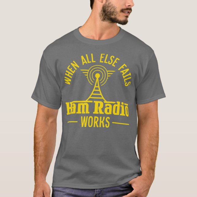 Amateur Ham Radio Operator Shirt Gift Antena All T (Framsida)