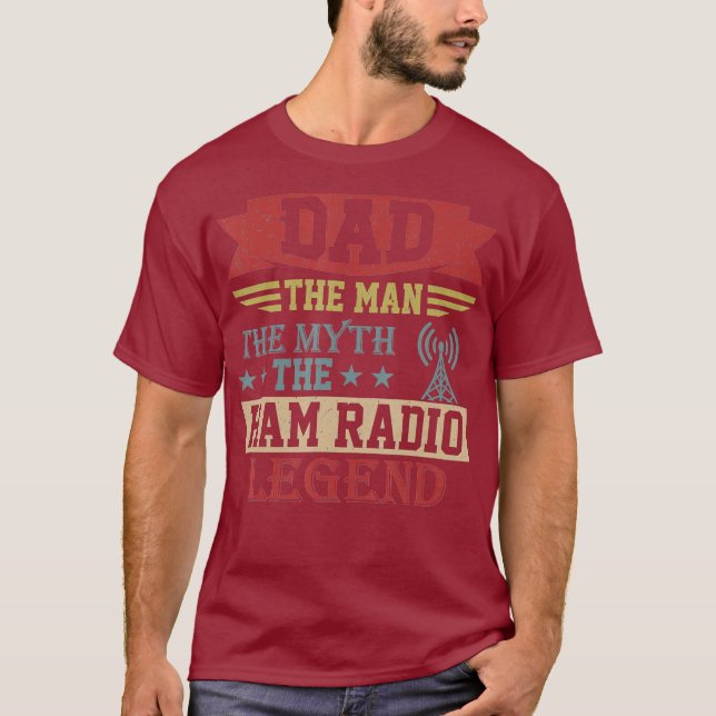Amateur Ham Radio Operator Shirt Gift for Pappa T (Framsida)