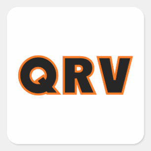 Amateur Ham Radio QRV Fyrkantigt Klistermärke
