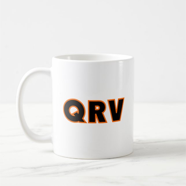 Amateur Ham Radio QRV Kaffemugg (Vänster)