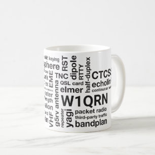 Amateur Ham Radio WordMoln Mugg med Callsign