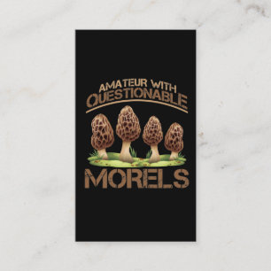 Amateur Mykolog Humor Morel Mushroom Hunter Visitkort
