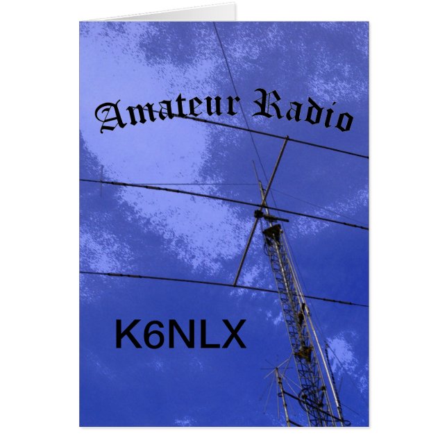 Amateur Radio and Call Sign Hälsningskort (Framsidan)