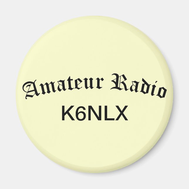 Amateur Radio and Call Sign Magnet (Framsidan)