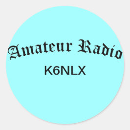 Amateur Radio and Call Sign Runt Klistermärke