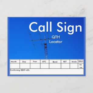 Amateur Radio Beam Antenna QSL Vykort