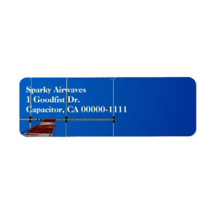 Amateur Radio Beam Antenna Returadress Etikett