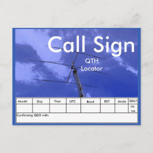 Amateur Radio Beam och Torn QSL Vykort