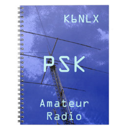 Amateur Radio Call Sign PSK Anteckningsbok Med Spiral