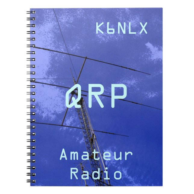Amateur Radio Call Sign QRP Anteckningsbok Med Spiral (Framsidan)