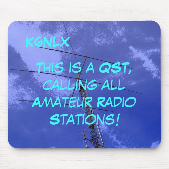 Amateur Radio Call Sign QST Mousepad Musmatta (Framsidan)