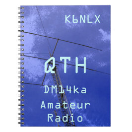 Amateur Radio Call Sign QTH och Locator Anteckningsbok Med Spiral