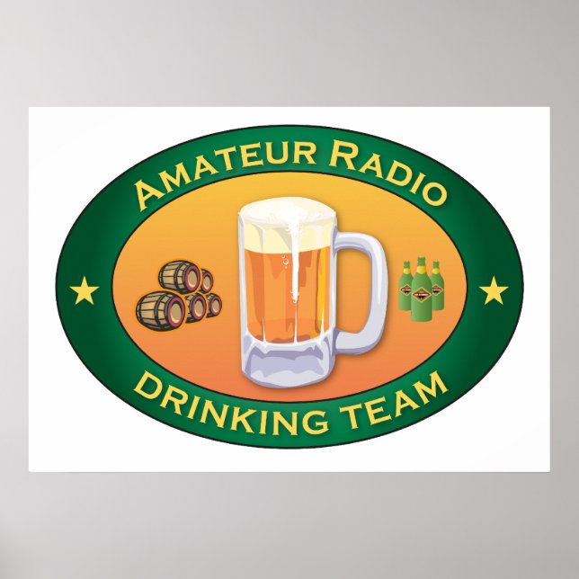 Amateur Radio Drinking Team Poster (Framsidan)