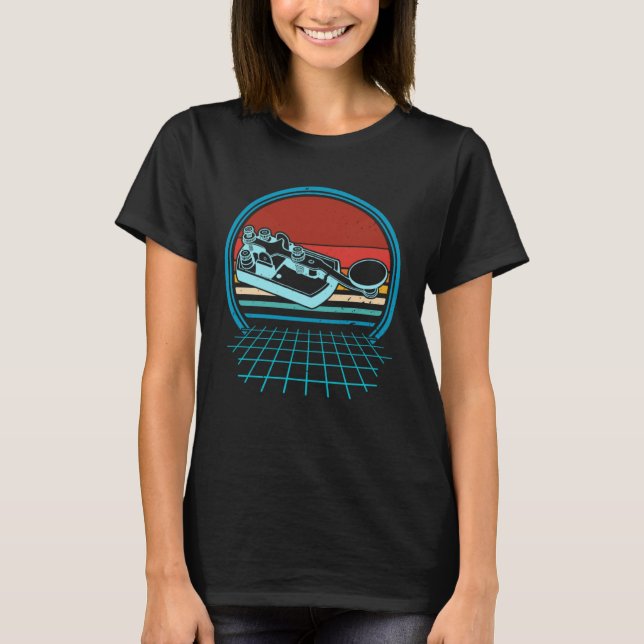 Amateur Radio Finder Morse Hobby T Shirt (Framsida)