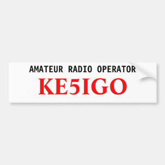 Amateur Radio Operator Bumper Sticker Bildekal