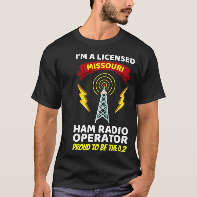 Amateur Radio Operator Funny Ham Radio Missouri T Shirt (Framsida)