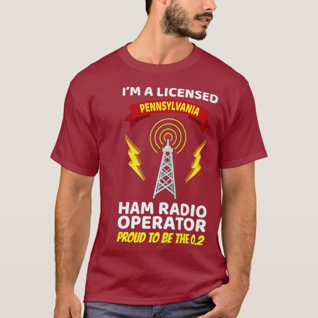 Amateur Radio Operator Funny Ham Radio Premium T Shirt (Framsida)