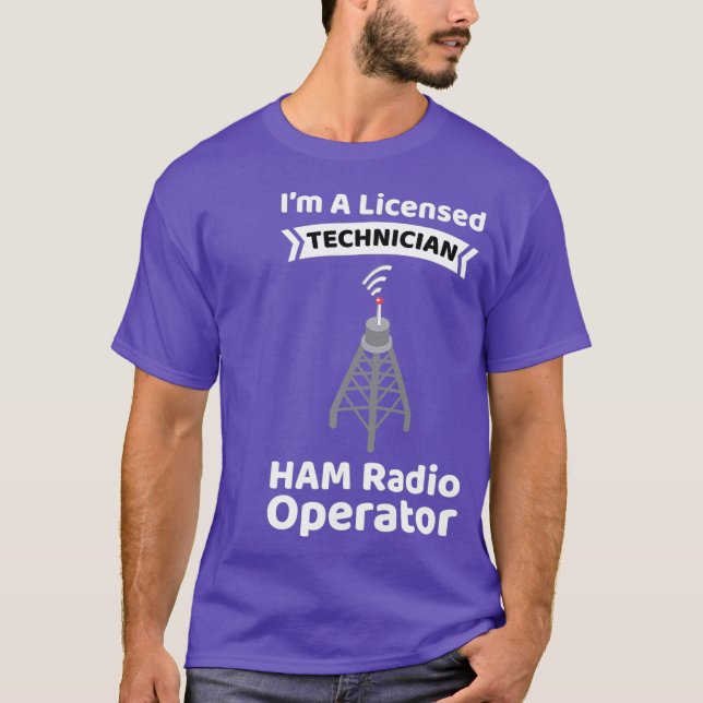 Amateur Radio Operator Funny Ham Radio T Shirt (Framsida)