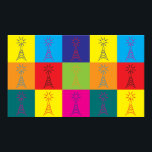 Amateur Radio Pop Art Poster<br><div class="desc">Amateur Radio Pop Art. Om Amateur Radio är din hobby,  ockupation eller besatthet,  visa den med underbara Amateur Radio t-shirts,  mugg,  klistermärken med mera. De är också underbara gåvor till andra Amateur Radio fläkt!</div>