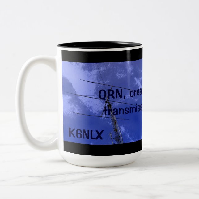 Amateur Radio QRN och Callsign Mugg (Vänster)