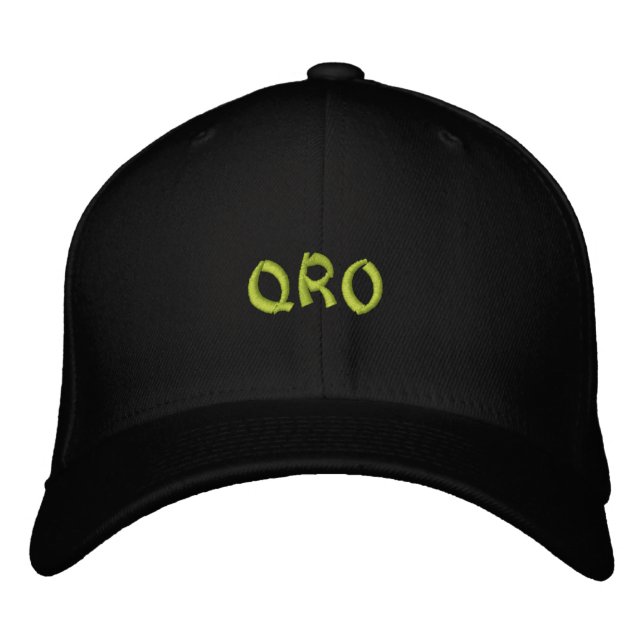 Amateur Radio QRO Hat Broderad Keps (Framsida)