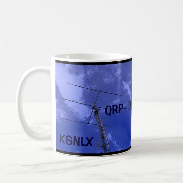Amateur Radio QRP och Callsign Mugg (Vänster)