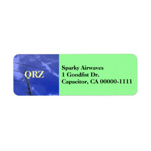 Amateur Radio QRZ-adressetikett Returadress Etikett