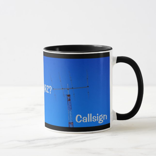 Amateur Radio QRZ och Callsign Mugg (Höger)
