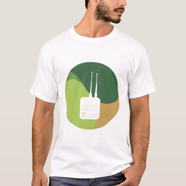 Amateur radio QSO radio T Shirt (Framsida)