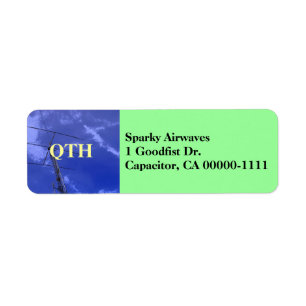 Amateur Radio QTH Address Label Returadress Etikett