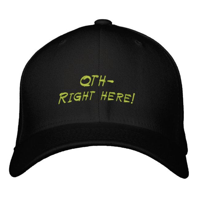 Amateur Radio QTH Hat Broderad Keps (Framsida)