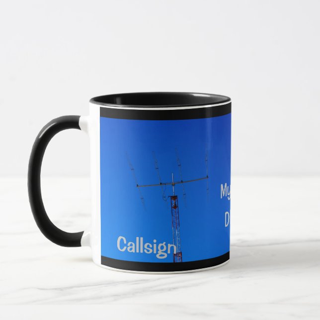 Amateur Radio QTH och Callsign Mugg (Vänster)