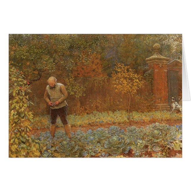 Amatör (Coachman & Cabbages) av Frederick Walker Hälsningskort (Framsidan Horizontal)