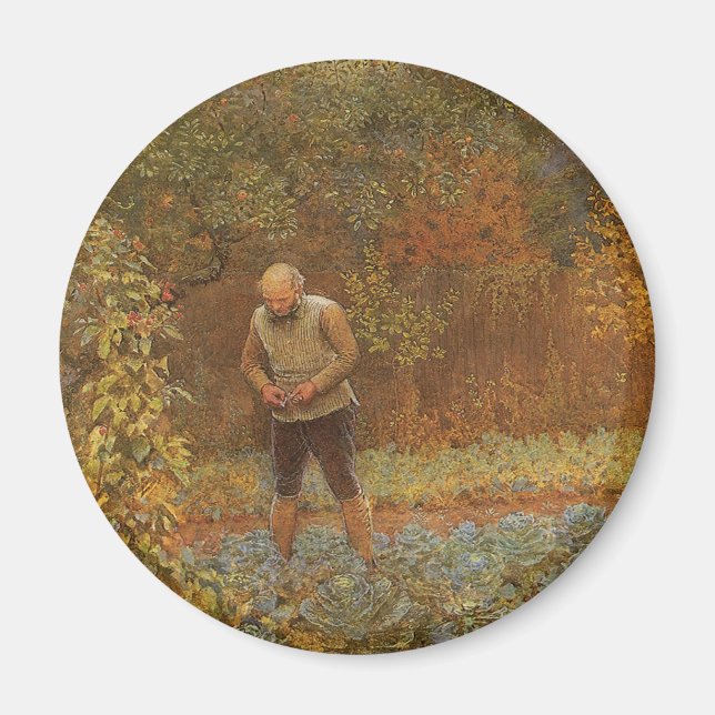 Amatör (Coachman & Cabbages) av Frederick Walker Magnet (Framsidan)