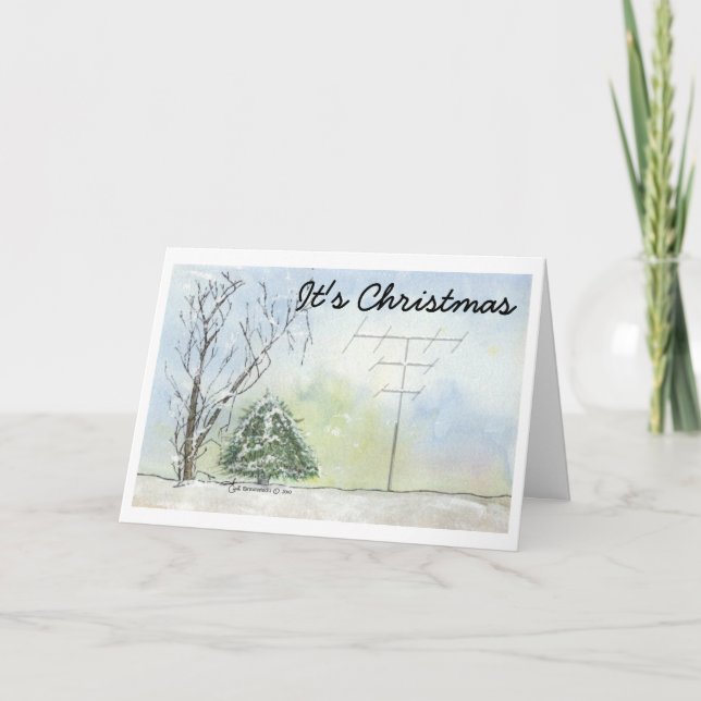 Amatören radiosände julkortet med Verse Helgkort (Framsida)