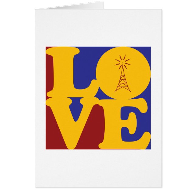 Amatören radiosände kärlek hälsningskort (Framsidan)