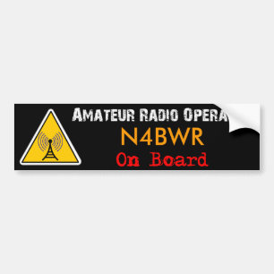 Amatören radiosände operatören ombord bildekal