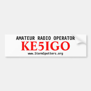 Amatören radiosände operatörsbildekalet bildekal