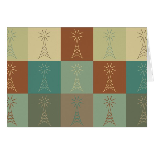 Amatören radiosände popkonst hälsningskort (Framsidan Horizontal)