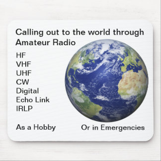 Amatören radiosände världsmusen vadderar musmatta