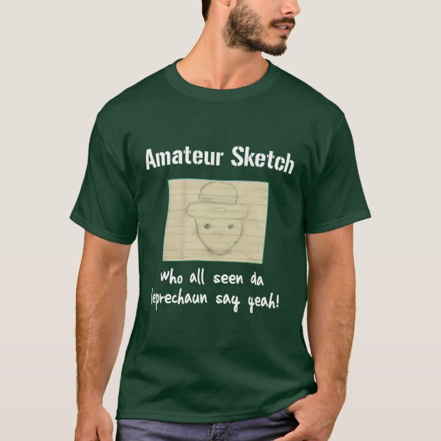 Amatören skissar vem all sedd Da-trollnågot att T Shirt (Framsida)