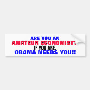 AMATÖRMÄSSIG EKONOM?? OM SÅ. .OBAMA BEHÖVER DIG! BILDEKAL
