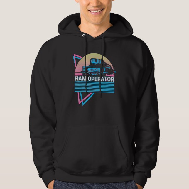 Amatörradio Retro Radiooperatör Amatör Operatör Hoodie (Framsida)