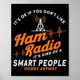 Amatörradio Smarta Människor Hobby Ialla Fall Amat Poster