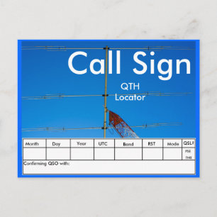Amatörradioantenn QSL Vykort