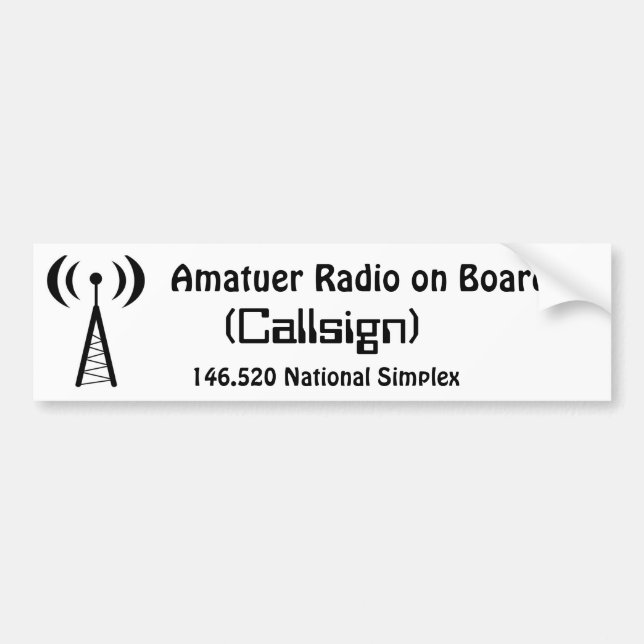 Amatuer radiosände ombord - bildekalet bildekal (Framsidan)