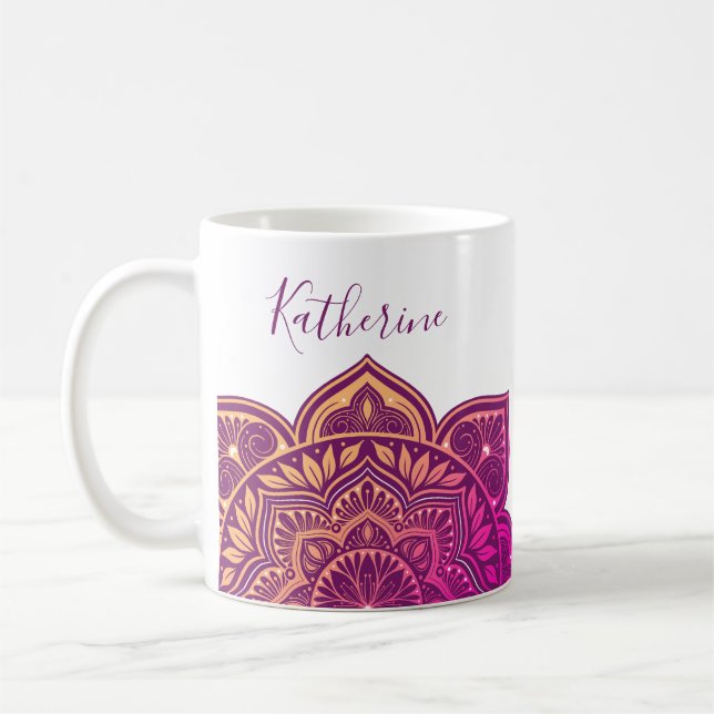 Amaya Mandala Personalized Mug Kaffemugg (Vänster)