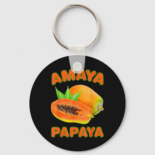 Amaya Papaya Roligt För Män Kvinnor  Nyckelring (Framsida)