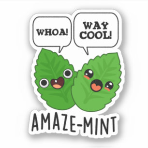 Amaze-mint Funny Mint Lövs Pun Klistermärken